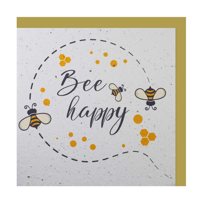 Saat Postkarte Bee happy