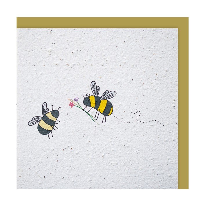 Saat Postkarte Biene mit Herz