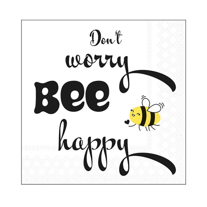Serviette Bee happy