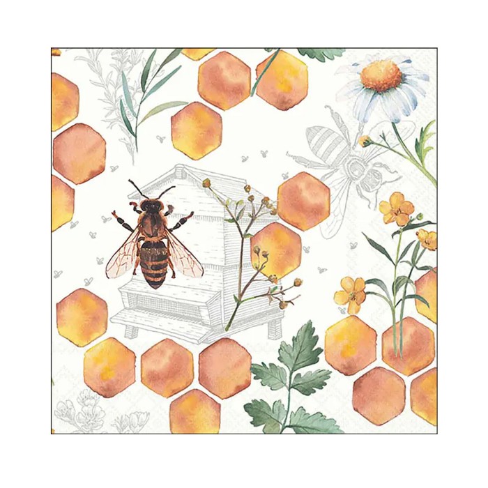 Serviette Bienenwabe