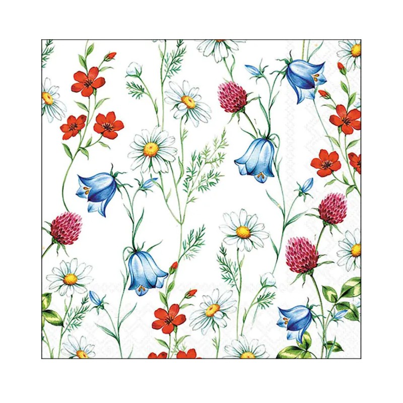 Serviette Wildblumen